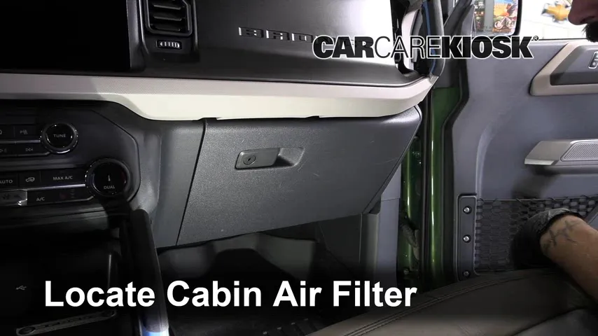 2022 Ford Bronco Black Diamond 2.7L V6 Turbo Filtro de aire (interior)